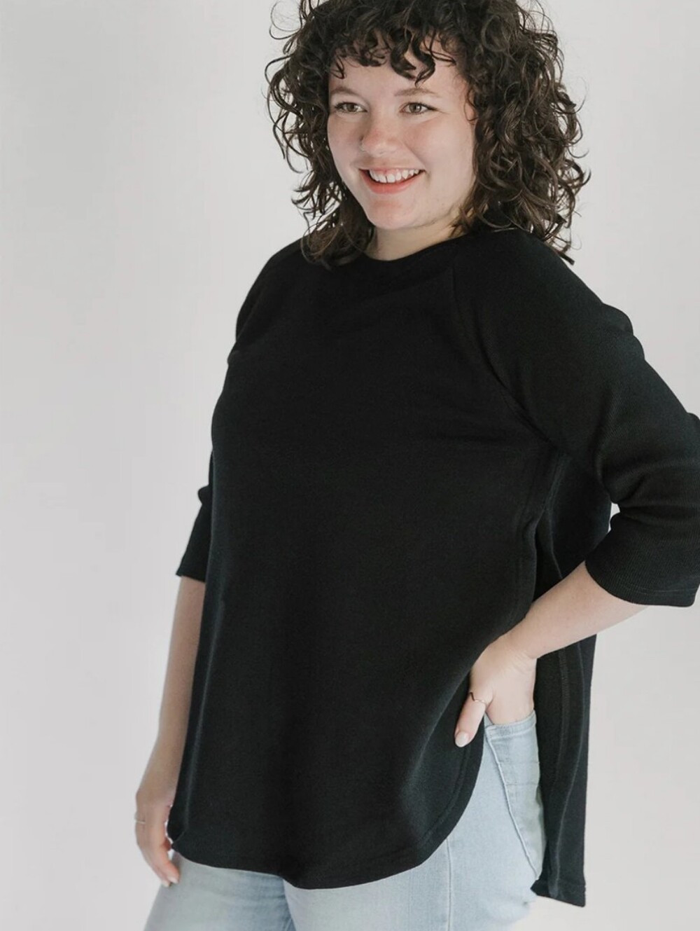 Blondie Black Classic East End Side Slit Sweatshirt Canadian Made -M-